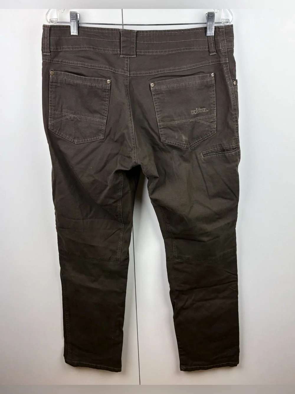 Kuhl Kanvus Jean Pant Brown Hiking Patina Dye Cotton Breathable Outdoor Mens 34